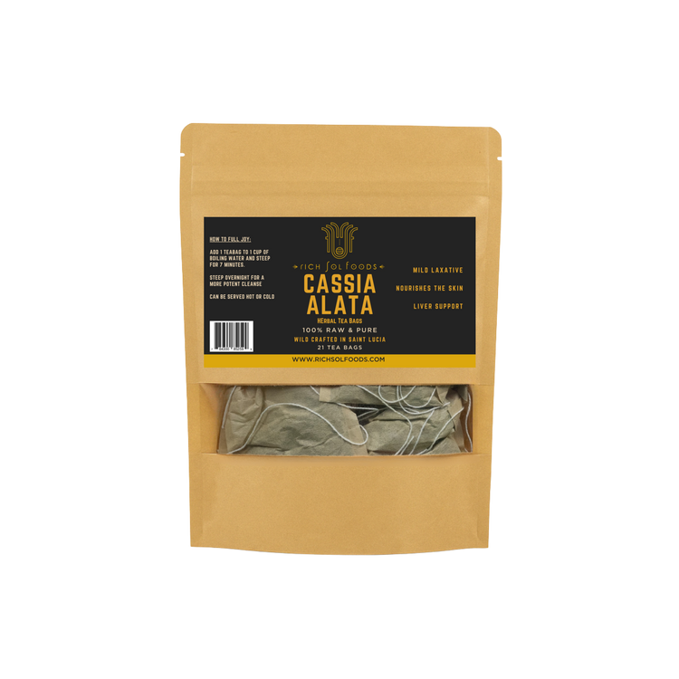 package of cassia alata on white backgroun d