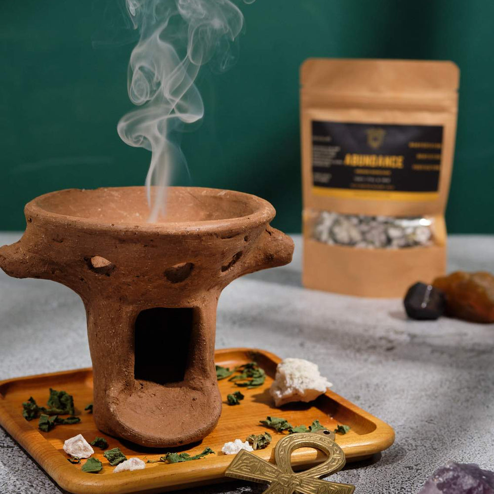 
                  
                    St.Lucian Coal Pot with Abundance Incense Blend
                  
                